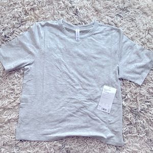 Athleta Knit Sleep Shirt Ladies xxs Lounge Tee soft Light heathered gray